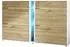 Vladon Today Schuhschrank 4 Klappen, 2 Schubladen, LED-Beleuchtung, Eiche Natur (50025818)