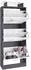 Vladon Lavia V2 Schuhschrank 3 Klappen, Glasablage, anthrazit/bordeaux hochglanz (46x128x23cm)
