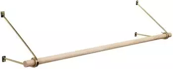 Sotech Wandgarderobe mit Eiche-Kleiderstange Ø30mm, 80cm, antik gold (260x250mm)