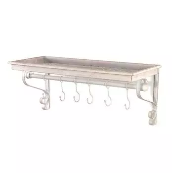 Xtradefactory Garderobenregal "Lily" antik-weiß, 61cm, Holz