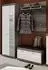 Inn.Furn Shawn Garderobenschrank mit Spiegel, weiß Hochglanz / Rauchsilber, 62cm