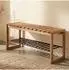 MCW MCW-P57 Garderoben-Bank Massivholz Eiche, 45x88x30cm (100554)
