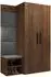 Mirjan24 Medi IV Garderoben-Set, Drehtürenschrank, Schuhschrank, 4x Wandpaneel 42x42, Nuss Warmia / Manila 16 (Medi IV)