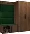 Mirjan24 Medi I Garderoben-Set, Drehtürenschrank, Schuhschrank, 4x Wandpaneel 84x42, nuss (Manila 35)