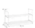 Relaxdays Baylee Schuhregal, weiß, Metall/Kunststoff, 90x45x30,5cm