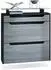 Vladon Annie Schuhschrank, 2 Klappen, Schublade, schwarz matt/Avola-Anthrazit (50001832)