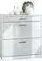 Vladon Elvas Schuhschrank Schuhkipper, weiß hochglanz, 89x95,5x27cm (50009540)