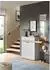 xonox.home Naro Wandgarderobe mit Spiegel, Regal und Haken, Eiche Dekor, 35x160x37cm (X7AH5621)