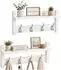 Relaxdays Wandgarderobe mit Doppelhaken, weiß, 2er-Set