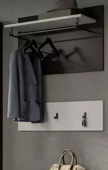 Inn.Furn Cooper Garderobenpaneel 2-teilig, weiß/grau, 80cm (Cooper)