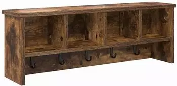 vidaXL Wandmontierter Kleiderständer Räuchereiche 75x16x26cm (874319)
