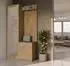 Selsey Duvio Flurgarderobe mit Schrank und Spiegel, Eiche Artisan, 100x35x180cm