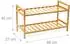 Relaxdays Schuhregal, Bambus, stapelbar, 2 Ebenen, 69x40x27cm (10051960)