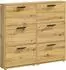 CarryHome Sam Schuhkipper mit 6 Klappen, Eiche Artisan, 116x103x17cm (62247960-0)