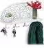 Relaxdays Wandgarderobe mit Ablage, Gusseisen, weiß, 2er-Set