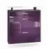 Vladon Malea Schuhschrank hängend, anthrazit matt/Brombeere hochglanz, LED, 89x96x23cm (50026186)