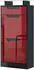 Vladon Fiesta V2 Schuhschrank bordeaux hochglanz, schwarz hochglanz (46x104x23cm)