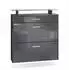 Vladon Malea Schuhschrank hängend, anthrazit matt/grau hochglanz, 89x96x23cm (50026209)