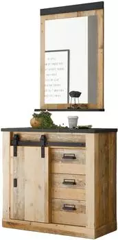 Furn.Design Stove Garderobe Set 2-teilig, Used Wood hell, anthrazit (Stove)