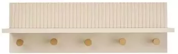ebuy24 Nika Wandgarderobe 5 Haken, beige (5713917038282)
