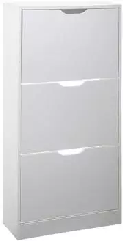 Paris Prix Schuhschrank 3 F&auml;cher wei&szlig;, 115cm (FIVE232-160392C)