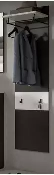Inn.Furn Cooper Garderobenpaneel weiß/grau, 45x165cm (Cooper)