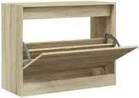 vidaXL Schuhschrank Sonoma-Eiche 80x34x63 cm Holzwerkstoff