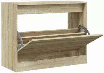 vidaXL Schuhschrank Sonoma-Eiche 80x34x63cm Holzwerkstoff