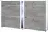 Vladon Schuhschrank Today 4 Klappen, 2 Schubladen, LED, weiß matt/braun meliert (155,5x95x28cm)