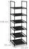 Relaxdays Baylee Schuhregal 6 Ebenen, Metall/Stoff, schwarz/grau (10049623_1470)