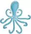 Relaxdays Wandhaken Oktopus, 6 Haken, Gusseisen, hellblau/weiß (10044891)