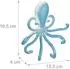 Relaxdays Wandhaken Oktopus, 6 Haken, Gusseisen, hellblau/weiß (10044891)