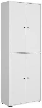 Mirjan24 Dino 023 Schuhschrank, Kunststoff, weiß, 70x190x33cm