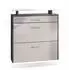 Vladon Malea Schuhschrank hängend, anthrazit matt/sandgrau hochglanz, LED, 89x96x23cm (50026221)