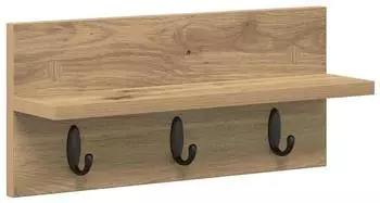 vidaXL Wandmontierter Kleiderständer mit Regal Artisan-Eiche 40x10,5x18cm