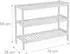 Relaxdays Schuhregal 3 Ebenen, Bambus, weiß, 55x70x26cm (10051957_8062)
