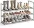 Songmics Schuhregal 3 Ebenen, stapelbar, Metall, grau (LSA303G01)