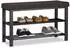 Relaxdays Schuhbank mit Polster, 2 Ebenen, Metall, braun (10023307_93)