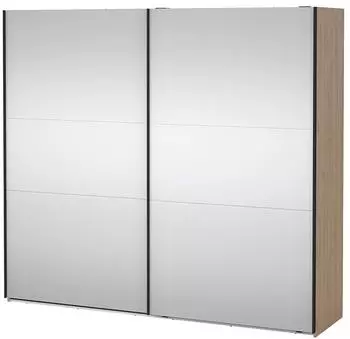 ebuy24 Como Schiebetürenschrank 2 Türen mit Spiegel, Eiche, 245x220cm (07-86740/19Phlmi)