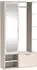 WFL GROUP Mela Kompaktgarderobe mit Spiegel, Sitzbank & Kleiderstange, 100cm, Kaschmir (800001753256)