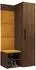 Mirjan24 Garderoben-Set Medi III, Schuhschrank, Kleiderhakenbrett, 4 Paneele 42x42, Nuss Warmia / Manila 32