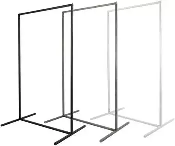 Natural Goods Berlin Kleiderständer RECHTECK freistehend, Metall, schwarz, H140 x B80cm
