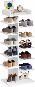 Woltu Schuhregal 12 Ebenen, weiß, Holzwerkstoff (SRX16ws)