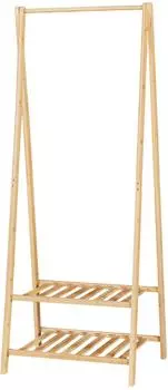 en.casa &Ouml;cker&ouml; Garderobenst&auml;nder Bambus 150x60x40cm (82296523)