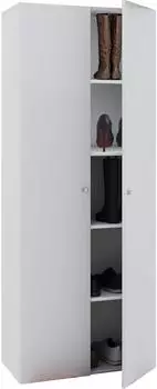 VCM Vandol 5 Schuhschrank XL, Holz, wei&szlig;