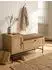 KADIMA DESIGN Schuhbank mit Sitzfläche, Eiche-Dekor, Rattan, 100x60x38cm