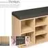 TecTake Schuhschrank Max mit Sitzbank, 103,5x48x30cm, hellbraun/dunkelgrau (402076)