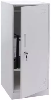 MCW Spind P63 mit Kleiderstange und Lüftungslöcher, Stahl weiß (100302)