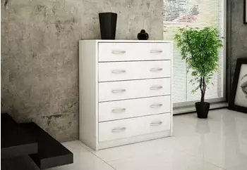 Home Collective Schuhschrank 5 F&auml;cher, wei&szlig;, 74x85x35cm