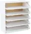 Home Collective Schuhschrank 5 Fächer, weiß, 74x85x35cm